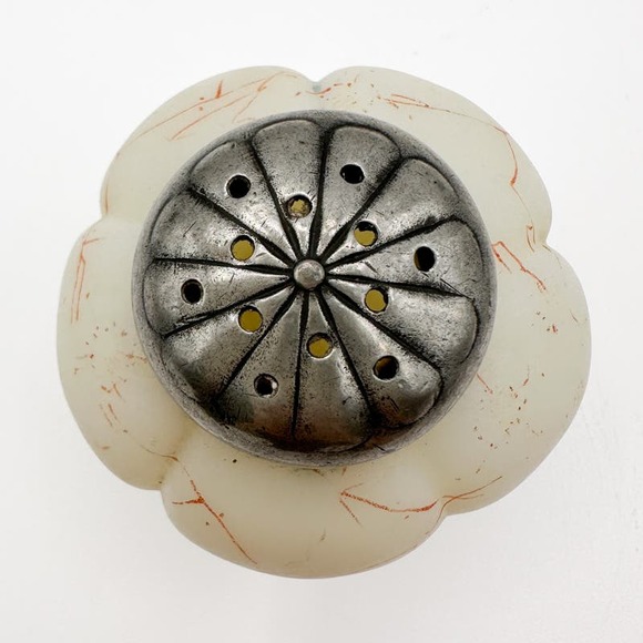 Antique Mount Washington Hand Painted Art Glass Melon Shaped Shaker c 1890 - Picture 12 of 12